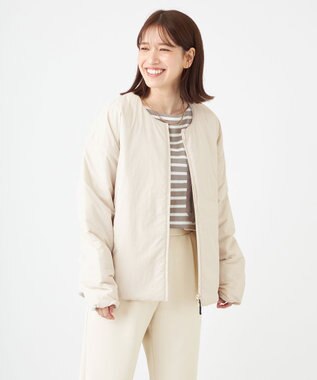 SHARE PARK LADIES 【UNISEX】ボートネックボーダーＴシャツ（S・Mサイズ） グレージュ×オフボーダー