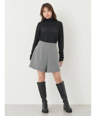 earth music&ecology 起毛レースハイネックインナー Black