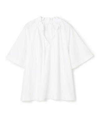 UNFILO フリルネック ブラウス オフ