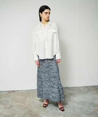 GRACE CONTINENTAL トリアセリネンオーバーシャツ ホワイト