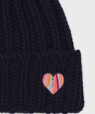 Paul Smith スワールハート ニットキャップ ブラック