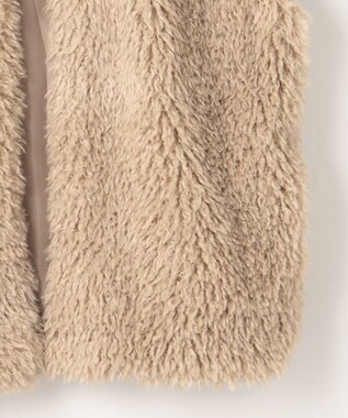 Feroux プードルファー ベスト ベージュ系