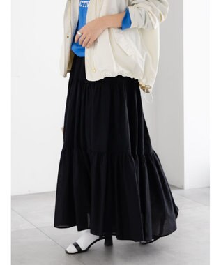 Te chichi コットンボイルティアードスカート《2026 spring catalog item》 ブラック