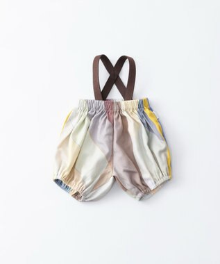 TRICOTE オーロラ柄サスペンダー付カボチャパンツ 72PINK