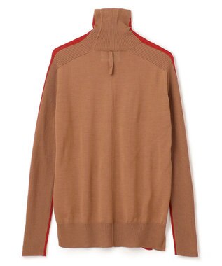 BEIGE， 【CLUEL 10月号掲載・S-size】LA MONNAIE / タートルニット Red×Camel