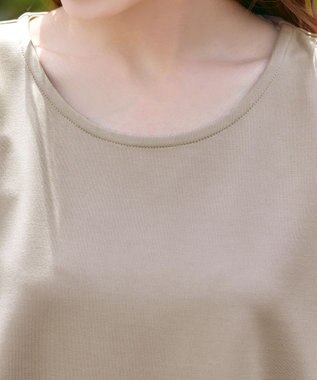 Tiaclasse 【洗える】シャツドッキングフレンチスリーブカットソー ベージュ