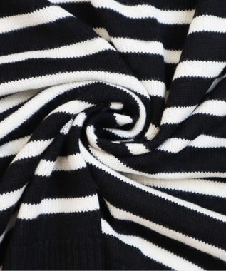 Tiaclasse 肩掛けボーダーフェイクカーデ ブラック