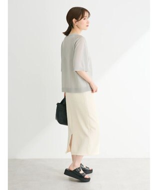 Green Parks シアーロゴニットプルオーバー Gray