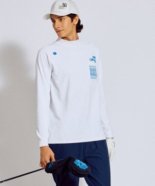 PW CIRCULUS 【吸水速乾 / UV遮蔽率99.5% UVカット / ストレッチ】【MEN】DELFT ロングスリーブモックT ゴルフ ホワイト系