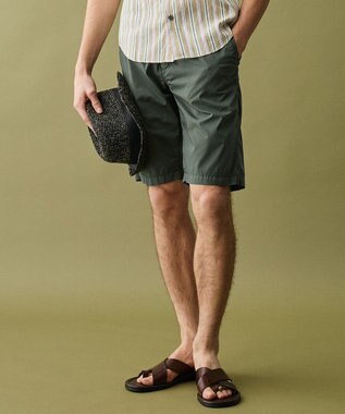 JOSEPH ABBOUD 【ウエストも伸びる!/JAPANファブリック】ヴィンテージコットンストレッチ ショート パンツ ダークグリーン系
