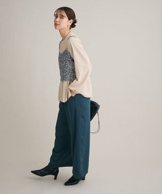 Green Parks 消しプリーツブラウス Yellow