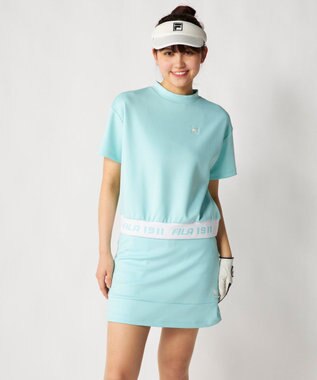 FILA GOLF／marie claire 【FILA GOLF】 ダンボールニットモックシャツ ミント