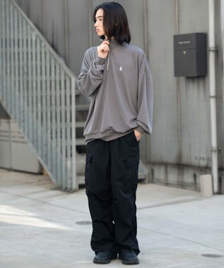 WEGO 【WEB限定/25年秋冬新作/ユニセックス着用ITEM】別注USPOLOハーフZIPPO スミクロ