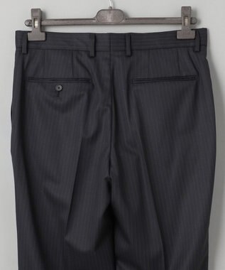 GOTAIRIKU 横に伸びる【TasmaniaWool/タマニアウール】ストレッチ スーツ（ブラックストライプ） ブラック系1