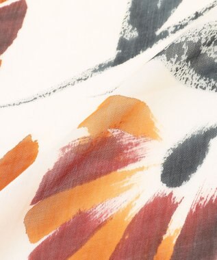 JOSEPH ABBOUD 【CAMERUCCI ARCHIVIO】ランダムフラワーモチーフ ストール ダークブラウン系6