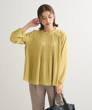 Green Parks 消しプリーツブラウス Yellow