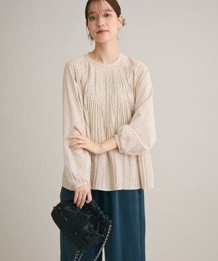 Green Parks 消しプリーツブラウス Yellow