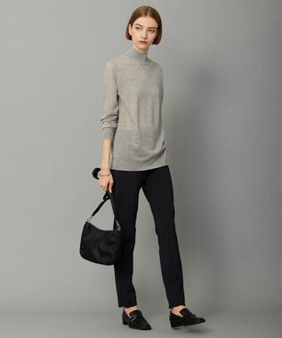 ICB 【洗える】ヴィスコースシアー ハイネックプルオーバー ライトグレー系