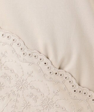 J.PRESS LADIES L 【UVケア・接触冷感】コンパクトコットンスムース 裾刺繍 カットソー ベージュ系