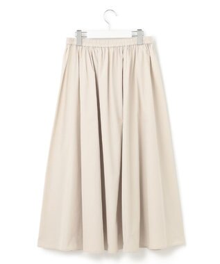 23区 【洗える】ハイカウントライトタフタ ギャザースカート ベージュ系