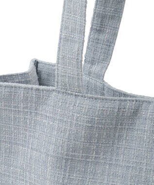 Maison de FLEUR ツイードロゴ刺繍スクエアトートバッグ Grayish Blue