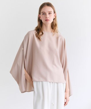 BEIGE， PERIDOT / 2WAYスリーブ ドレープブラウス Nude