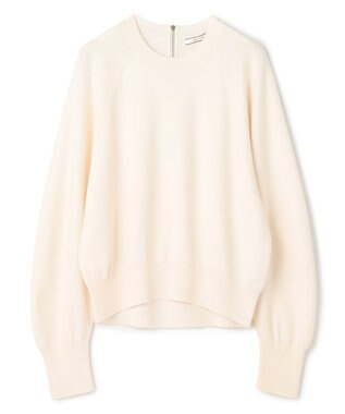 BEIGE， 【洗える】LAURA / ドライタッチバックジップニット Ecru