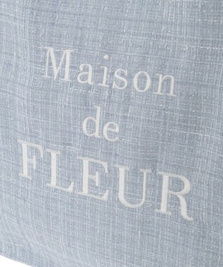 Maison de FLEUR ツイードロゴ刺繍スクエアトートバッグ Grayish Blue
