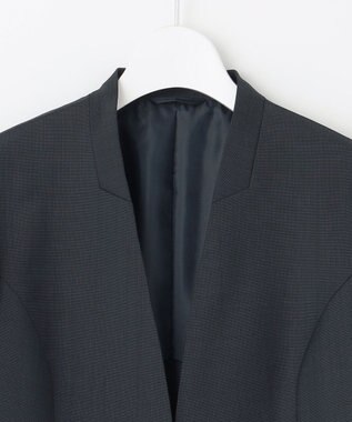 J.PRESS LADIES L 【セットアップ対応】BAHARIYE1 ノーカラー ジャケット ネイビー系