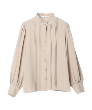 Green Parks ・ＥＬＥＮＣＡＲＥ　ＤＵＥ　イロイロ釦ピンタックブラウス Beige