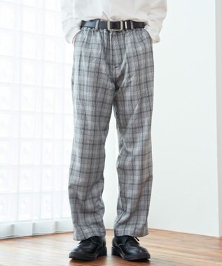 WEGO 【ウエストゴム】TRイージーストレートパンツ 柄1