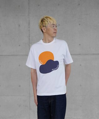nitorito 【UNISEX】mountain&moon Tシャツ orange