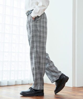 WEGO 【ウエストゴム】TRイージーストレートパンツ 柄1