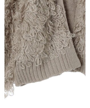 Green Parks ・Ｐｅｔｉｔ　Ｆｌｅｕｒ　ループニットカーディガン Gray