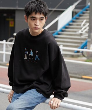 WEGO CITYBOYSプルオーバー ブラック