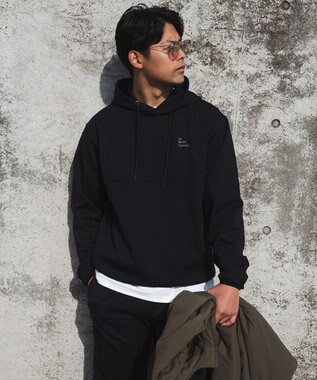 SHARE PARK MENS 【UVカット・吸水速乾・ストレッチ・軽量・アンチピリング 】ダンボールフードパーカー（L・XLサイズ） ブラック系