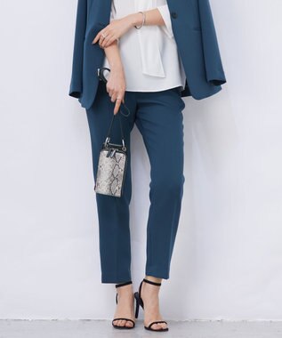 ICB 【洗える】トリプルクロスツイル スティックパンツ サルートブルー系