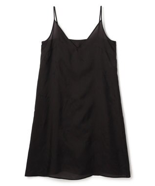 BEIGE， BERNARD / リネン混 フロントジップ スタンドカラードレス Black