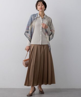 23区 【先行予約】ワイドリブ ポロニット カーディガン ベージュ系