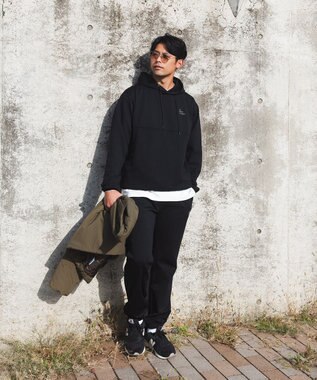 SHARE PARK MENS 【UVカット・吸水速乾・ストレッチ・軽量・アンチピリング 】ダンボールフードパーカー（L・XLサイズ） ブラック系