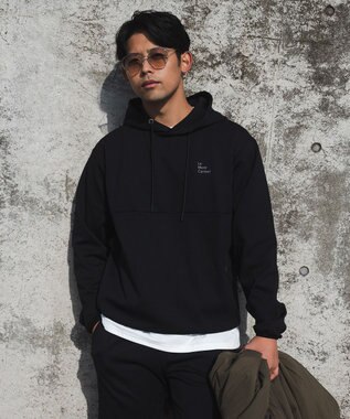 SHARE PARK MENS 【UVカット・吸水速乾・ストレッチ・軽量・アンチピリング 】ダンボールフードパーカー（L・XLサイズ） ブラック系