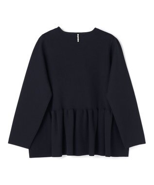 UNFILO BEAUTY FORM KNIT ペプラムセットアップ ネイビー