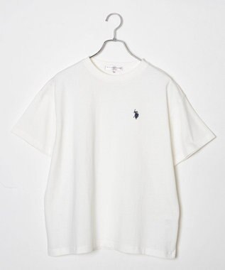 WEGO 【洗える/綿100%】USPOLOワンポイントTシャツ ホワイト