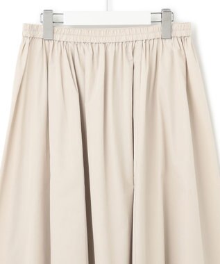 23区 【洗える】ハイカウントライトタフタ ギャザースカート ベージュ系