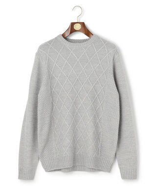 J.PRESS MEN 【WEB・一部店舗限定】ケーブルクルーネック ニット