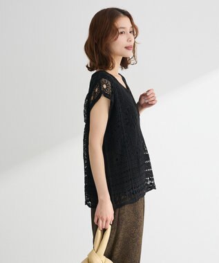 Green Parks ＳＥＴ２点クロシェプルオーバー＋タンクトップ Orange