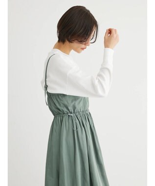 Green Parks ・ＳＵＧＡＲ　ＳＰＯＯＮ　コルセット風キャミワンピース Khaki