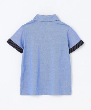 J.PRESS KIDS 【110-130cm】COOLMAX レジメン ポロシャツ ブルー系