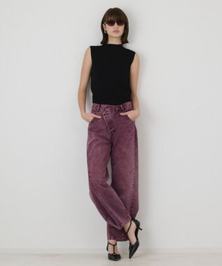 GRACE CONTINENTAL ラップ2wayデニムパンツ ボルドー