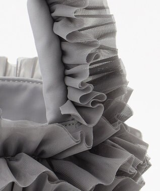 LA BAGAGERIE 【MONICA】チュールフリル2WAYバッグ グレー